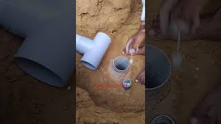 Pvc Tee Fitting Tips plumbing plumbingrepair plumber [upl. by Albertson]