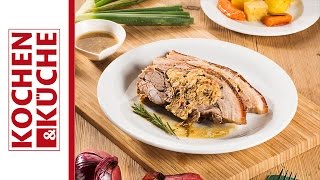 Gefüllter Schweinebraten im Dutch Oven  Kochen und Küche [upl. by Stacey]