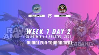 LIVE DUMAI FUN TOURNAMENT  REGULAR SEASON  RAJA AMPAT 1 vs SABANG 1 [upl. by Atined]