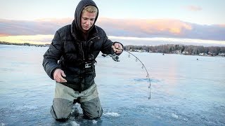 Michigan Ice Fishing 2019 Feeding Frenzy [upl. by Rochell680]