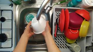 17 November 2024  Washing dishes clean with me transparent cleaning ASMR notalk Episode 1413 [upl. by Rhett]