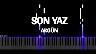 Son Yaz Müzikleri  Akgün Piano Cover [upl. by Robers]