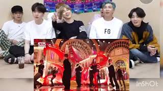 BTS Reaction Jisoo Flower Inkigayo Live [upl. by Harli]