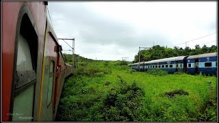 BREATHTAKING PARALLEL RUN OF 22110 AC SF AND 12168 SF EXP OVER THUL GHAT INDIAN RAILWAY [upl. by Ahseia221]