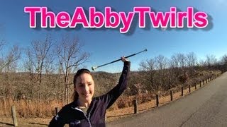 Flourish  Novice Baton Twirling  How to Twirl a Baton  Baton Twirling Tutorial  TheAbbyTwirls [upl. by Kenward787]