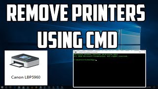 How To Remove Printers Using CMD Command Prompt [upl. by Nalahs]