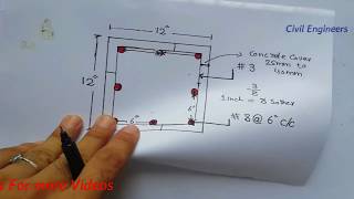 How to Study Column with Cross Section in Foundation Drawing [upl. by Aitnas40]