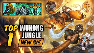 Wild Rift Wukong TOP 1 jungle  S15 rank game  build [upl. by Rosenkrantz]