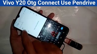 How to connect otg use pendrive Vivo Y20 phone [upl. by Trin]