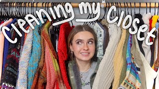 cleaning out my closet organizing amp decluttering [upl. by Nollahp]