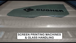 Screen printing machines and glass handling [upl. by Enogitna411]