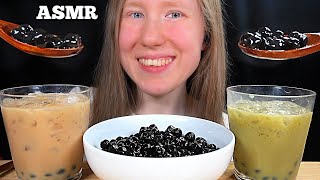 ASMR TAPIOCA PEARLS amp BOBA TEA MUKBANG EATING SOUNDS [upl. by Selemas]