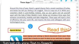 Tutorial Annotation Audio Notes Doc Scanner Voice Reader  KDAN PDF Reader iPad [upl. by Rosenfeld786]