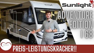 🤑 Vollausstattung Integriert für unter 70000€   Der Sunlight I 68 Adventure Edition [upl. by Lezirg]