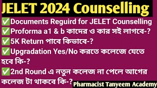 Required Documents for DV of B Pharm Admission  Upgradation YESNO of JELET Counselling 2024  5K [upl. by Narah]