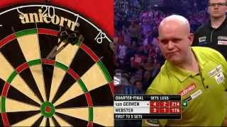 PDC World Darts Championship 2014  Quarter Final  van Gerwen VS Webster [upl. by Aztiley442]