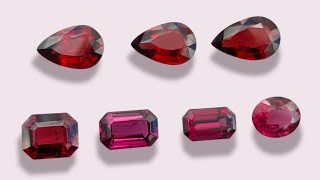 Natural Pink amp Red Garnet Faceted Gemstones Collection with Purplish Rhodolites [upl. by Moore909]