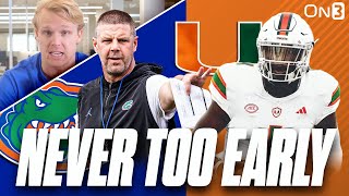 NEVER Too Early Preview Florida Gators vs Miami Hurricanes  Billy Napier Mario Cristobal [upl. by Sert]