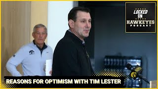 Iowa Football New Offensive Coordinator Tim Lester press conference notes amp reasons for optimism [upl. by Ayhtin]