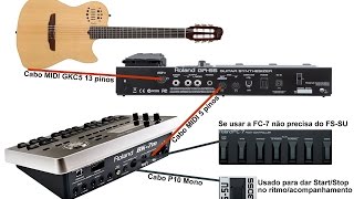 Configurar Roland GR55  Roland BK7m  Violão Godin Parte 01 [upl. by Kcirdneh]