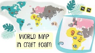 WORLD MAP DIY WALL ART DECOR [upl. by Hait]