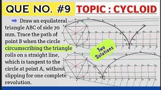 HOW TO DRAW CYCLOID IN ENGINEERING GRAPHICS AND DRAWING QNO9 BY PROF TIKLE SIR [upl. by Eugine405]