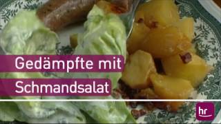 Alte Rezepte Gedämpfte mit Schwartenwurst und Schmandsalat [upl. by Nehemiah622]