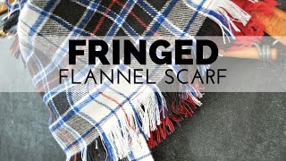 How to Make a Fringed Flannel Scarf [upl. by Brenza]