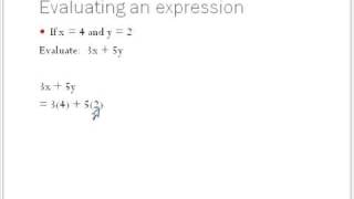 Algebra 1 Basics Variables Coefficients and Terms Simplifying Math [upl. by Worthy362]