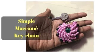 Simple Macrame Keychain Easy Design [upl. by Maxia]