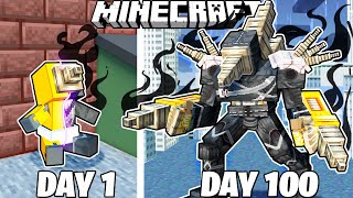 I Survived 100 Days as DRILL ASSASSIN in Minecraft [upl. by Fong590]