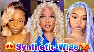 Synthetic Wig Compilation TikTok 😍 [upl. by Caylor]