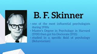 B F Skinners Concept of Behaviorism [upl. by Acireit]