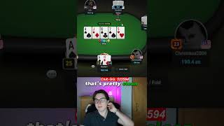 LOOK AT THIS HARD AT OFFSUIT FOLD poker pokernight pokerplayer pokerplayer texasholdem [upl. by Rosy]