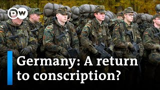 German defense minister explores Scandinavia models of conscription  DW News [upl. by Kirad]