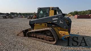 39390  2018 Deere 333G Skid Steer Will Be Sold At Auction [upl. by Kat]