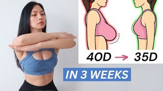 COMPLETE workout to reduce oversized breasts in 3 weeks lose fat lift sagging for perkier shape [upl. by Kopp404]