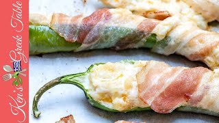 Bacon Wrapped Jalapeno Poppers With Feta  Ken Panagopoulos [upl. by Delaryd]