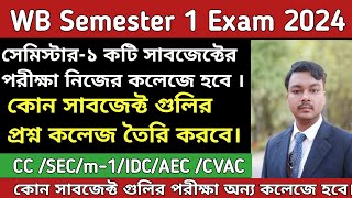 WB Semester 1 exam date 2024  Semester 1 exam date  CU Semester 1 exam date  semester 1 syllabus [upl. by Atiuqihs]