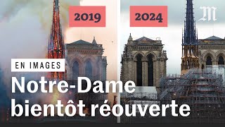 NotreDame de Paris  5 ans après lincendie où en est la cathédrale [upl. by Aiuqcaj]