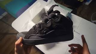 Lanvin Paris “Triple Black” Unboxing amp Review shoepop [upl. by Romaine]