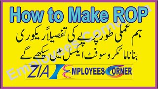 How to Make ROP in Excel Sheet  Recovery of Overdrawal Payment Practice  Employees Corner Zia [upl. by Leribag]