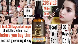 wowvitcserum30days challenge with Wow Vitamin c serum20Vitamin C serum for faceBhawna sharma [upl. by Pedrick]