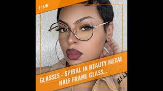 Glasses  Spiral In Beauty Metal Half Frame Glasses [upl. by Alcinia]