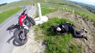 💥CRASH MOTO Kawazaki Er6n Ares [upl. by Gael391]