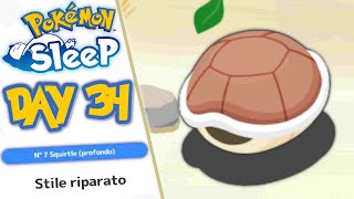 Pokémon Sleep DAY 34 Sheltered Sleep with Squirtle Slumbering Lets Play  Gameplay ITA [upl. by Keyser705]