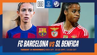 Barcelona vs Benfica  Partido entero de la jornada 1 de la UEFA Women’sChampions League 202324 [upl. by Namwob]