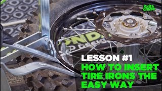 How To Insert Tire Irons the Easy Way  Mousse Tire Change Troubleshooting Lesson 1 [upl. by Vershen]