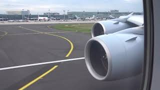 Lufthansa Airbus 380 Takeoff Frankfurt Runway 25C to Shanghai Pudong [upl. by Noyr]