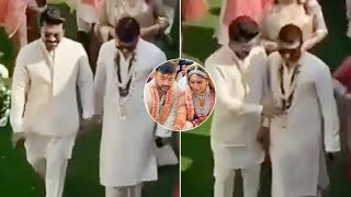 Ram Charan With Groom At Upasana Sister Anushpala Wedding  Daily Culture [upl. by Leinod674]